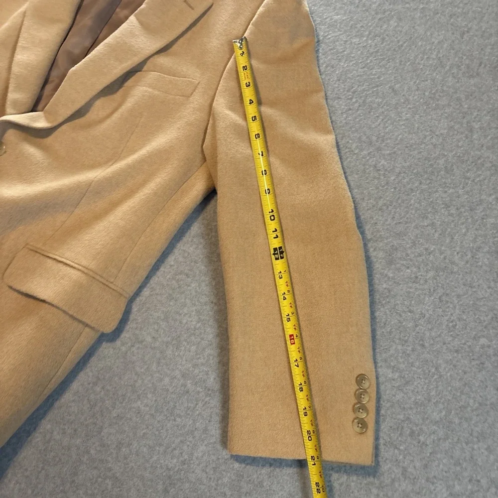 Chaps 100% Camel Hair‎ Beige Blazer Men's 46R RN-69456 Very Good Cond.